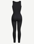 Seamless Sculpting Zip-Front Full-Length Jumpsuit