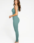Seamless Sculpting Zip-Front Full-Length Jumpsuit
