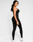 Seamless Sculpting Zip-Front Full-Length Jumpsuit