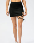 Strappy Cut-Out Seamless Sculpting Mini Skirt