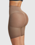 Mesh-Panel Lift Sculpting High-Waist Shapewear Shorts