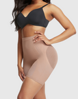 Mesh-Panel Lift Sculpting High-Waist Shapewear Shorts