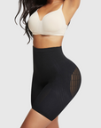 Mesh-Panel Lift Sculpting High-Waist Shapewear Shorts
