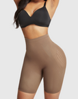 Mesh-Panel Lift Sculpting High-Waist Shapewear Shorts