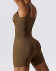 Seamless Ribbed Sculpt One-Piece Active Romper