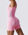 Seamless Ribbed Sculpt One-Piece Active Romper