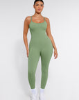 Seamless Sculpting Full-Length Jumpsuit with Adjustable Straps