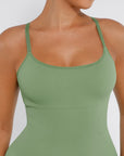 Seamless Sculpting Full-Length Jumpsuit with Adjustable Straps