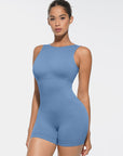 Seamless Sculpting Short Bodysuit with Open Back