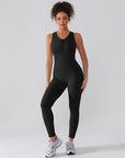 Seamless Sculpting Zip-Front Full-Length Jumpsuit