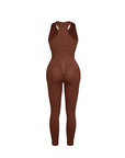Seamless Sculpting Zip-Front Full-Length Jumpsuit