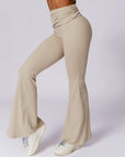 Fold-Over Waist Sculpting Flare Pants