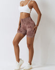 Wash-Effect Seamless Sculpting Biker Shorts