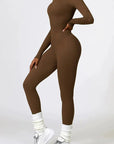 Ribbed Zip-Up Sculpting Jumpsuit