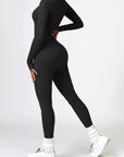Ribbed Zip-Up Sculpting Jumpsuit