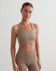 Ribbed Racerback Sculpt Crop Bra