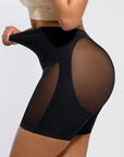 Sheer-Panel Curve-Lifting High-Waist Shapewear Shorts