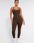 Seamless Sculpting Full-Length Jumpsuit with Adjustable Straps