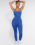 Seamless Sculpting Full-Length Jumpsuit with Adjustable Straps