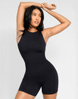 Seamless Sculpting Short Bodysuit with Open Back