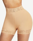 Lace-Trim Lift-Enhancing High-Waist Shapewear Shorts