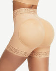 Lace-Trim Lift-Enhancing High-Waist Shapewear Shorts