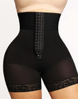 Zip-Front High-Waist Sculpting Shapewear Shorts