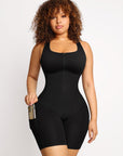 Seamless Sculpting Zip-Front Short Bodysuit