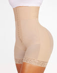 Zip-Front High-Waist Sculpting Shapewear Shorts