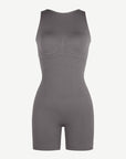 Seamless Sculpting Short Bodysuit with Open Back