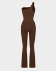 Seamless One-Shoulder Sculpting Full-Length Jumpsuit