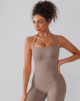 Seamless Sculpting Full-Length Jumpsuit with Cross-Back Straps