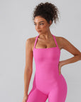 Seamless Sculpting Full-Length Jumpsuit with Cross-Back Straps