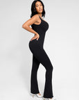 Seamless Sculpting Sleeveless Flared Jumpsuit