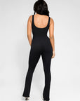 Seamless Sculpting Sleeveless Flared Jumpsuit