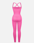 Seamless Sculpting Full-Length Jumpsuit with Cross-Back Straps