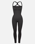 Seamless Sculpting Full-Length Jumpsuit with Cross-Back Straps