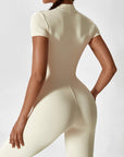 Contour Zip Long-Sleeve Performance Jumpsuit