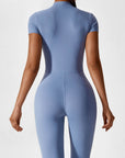 Long-Sleeve Zip-Front Seamless Sculpting Jumpsuit