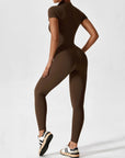 Contour Zip Long-Sleeve Performance Jumpsuit