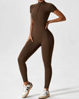 Long-Sleeve Zip-Front Seamless Sculpting Jumpsuit
