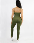 Seamless Sculpting Full-Length Jumpsuit with Adjustable Straps