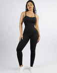 Seamless Sculpting Full-Length Jumpsuit with Adjustable Straps