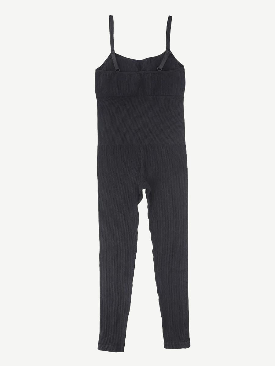 Seamless Sculpting Full-Length Jumpsuit with Adjustable Straps