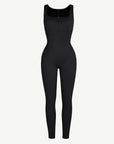 Seamless Sculpting Zip-Front Full-Length Jumpsuit