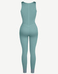 Seamless Sculpting Zip-Front Full-Length Jumpsuit