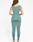 Seamless Sculpting Zip-Front Full-Length Jumpsuit