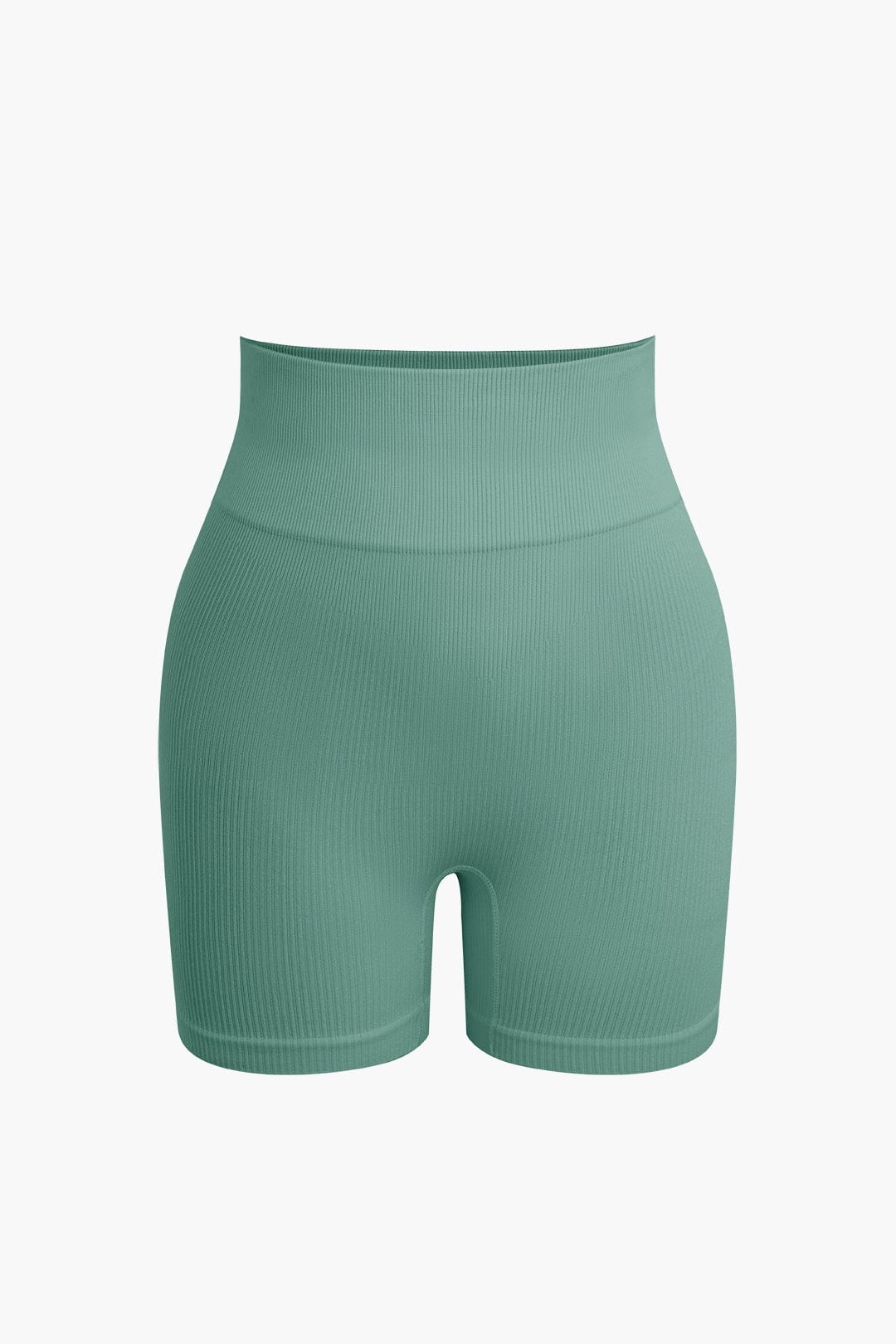 Seamless Sculpting Crop Top and High-Waist Shorts Set