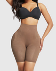 Mesh-Panel Lift Sculpting High-Waist Shapewear Shorts