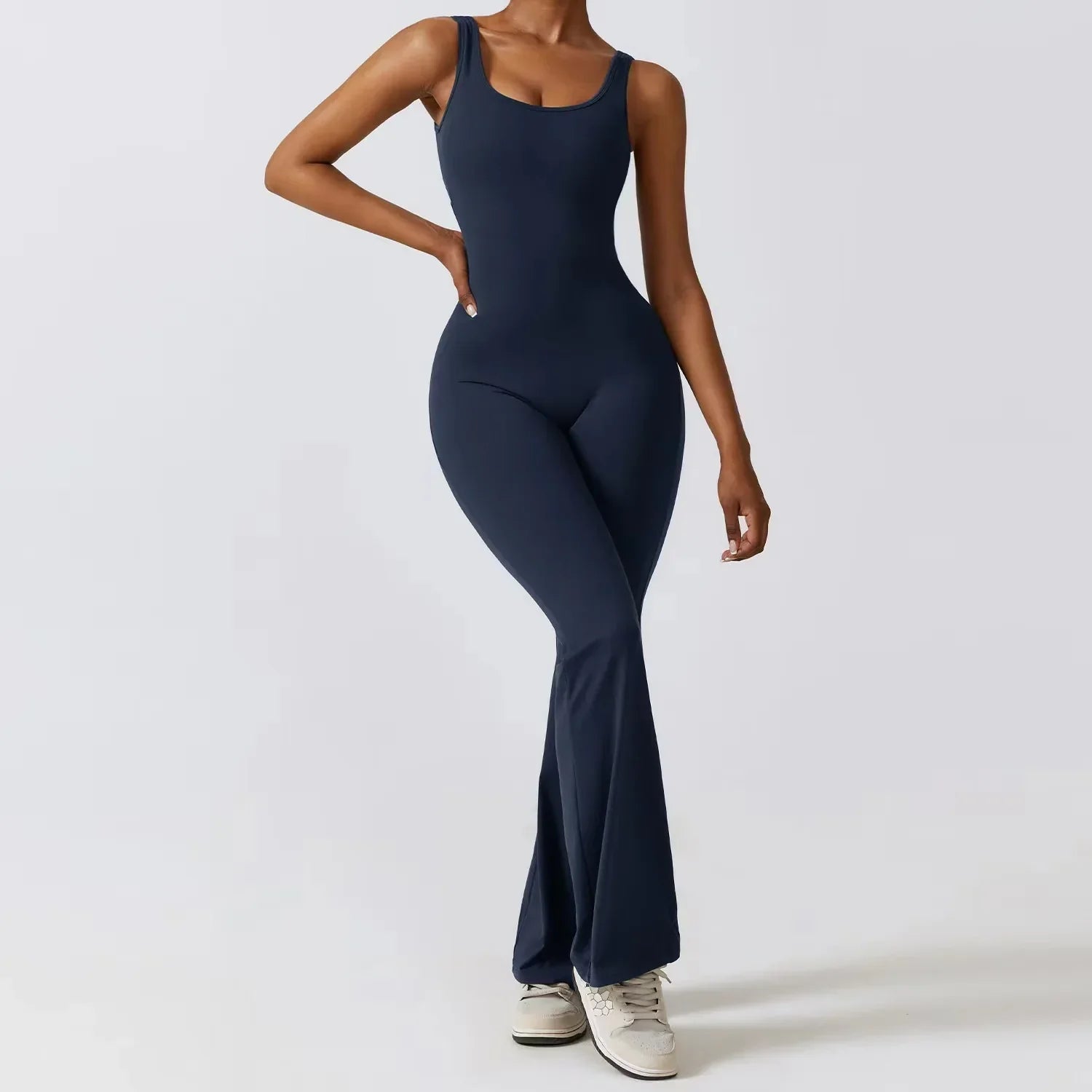 Sculpted Fit Flare One-Piece Jumpsuit